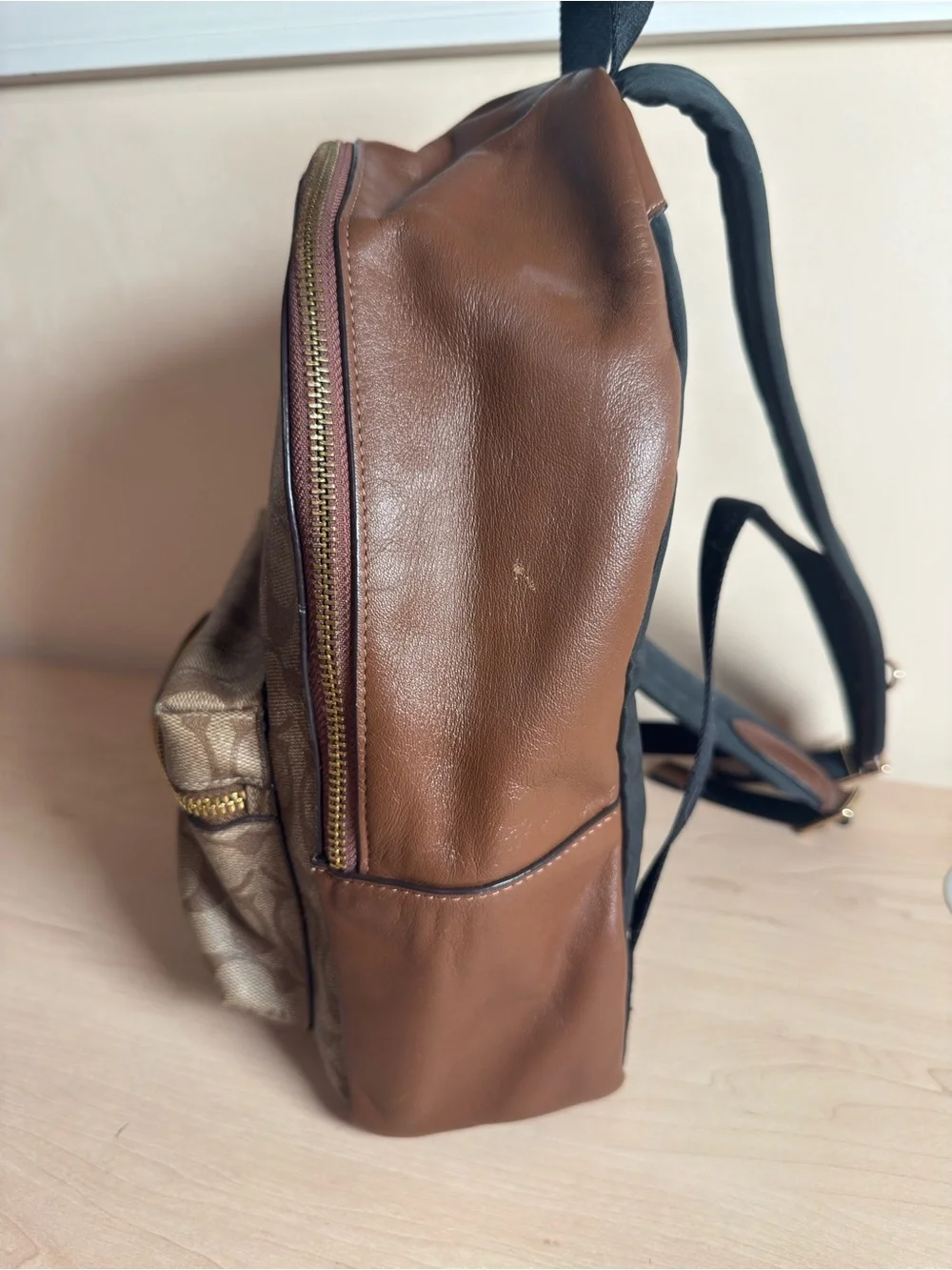 Coach Canvas Leather Backpack F32200